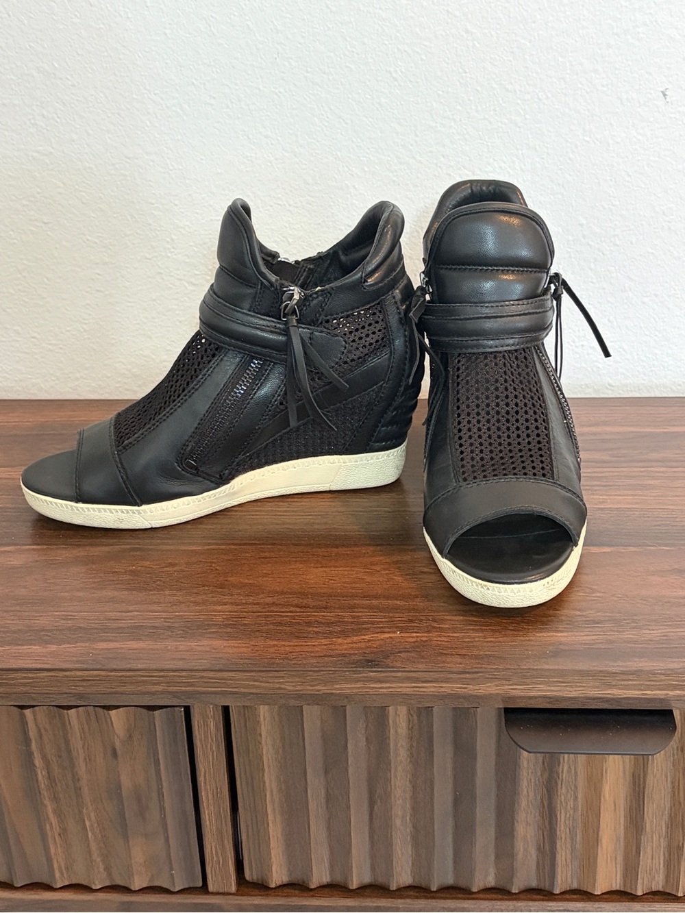 Ash Open Toe Wedge Sneakers, Size 37